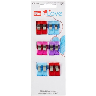 Klipy na látky 2,6 cm (12 ks) PRYM Love