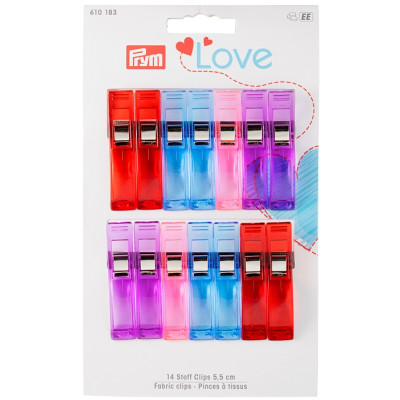Klipy na látky 5,5 cm (14 ks) PRYM Love