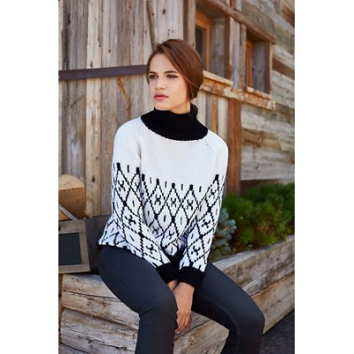 100% vlněná příze merino WOOLLY 5 od DMC 50g, černá