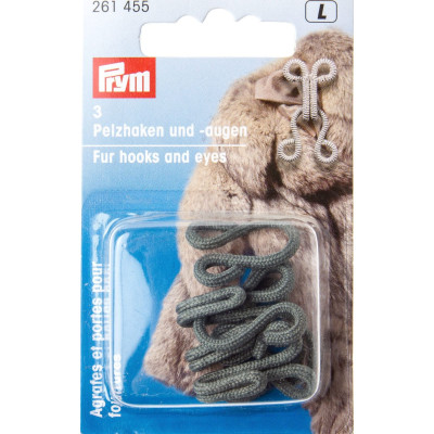 Kožichové zapínání černé 3 ks (háčky a očka) PRYM