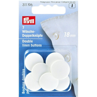 Dvojité knoflíky na povlečení 18 mm (7ks) PRYM