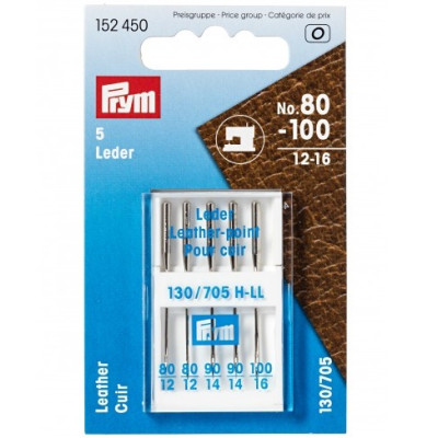 Jehly do šicího stroje, na kůži 80-100 PRYM