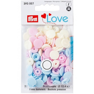 Patentky kulaté "Color snaps" Ø 12,4 mm (30 ks) PRYM Love