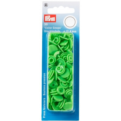 Patentky kulaté zelené "Color snaps" Ø 12,4 mm (30 ks) PRYM