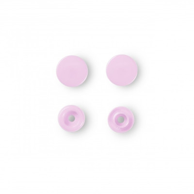 Patentky kulaté růžové "Color snaps" Ø 12,4 mm (30 ks) PRYM