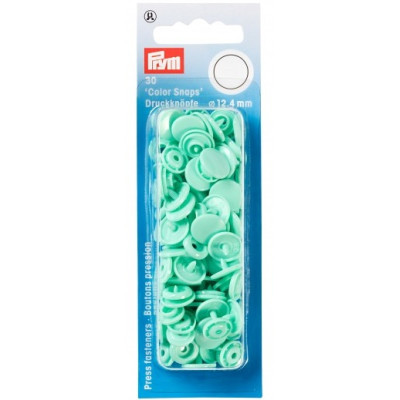 Patentky kulaté mentolové "Color snaps" Ø 12,4 mm (30 ks) PRYM