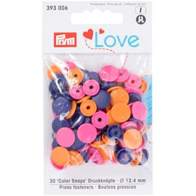 Patentky kulaté "Color snaps" Ø 12,4 mm (30 ks) PRYM Love