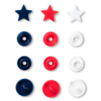 Patentky hvězdičky "Color snaps" Ø 12,4 mm (30 ks) PRYM Love