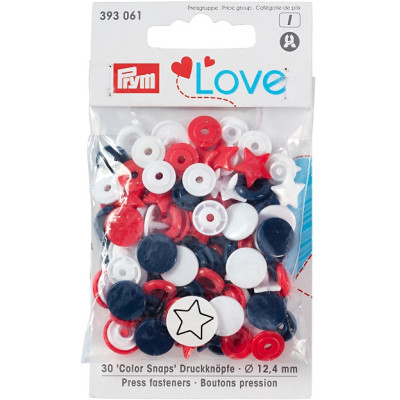 Patentky hvězdičky "Color snaps" Ø 12,4 mm (30 ks) PRYM Love