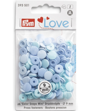 Patentky kulaté "Color snaps Mini" Ø 9 mm (36 ks) PRYM Love