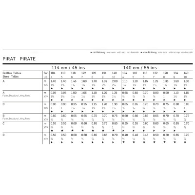 Střih Burda číslo 2452 kostým piráta, objevitele