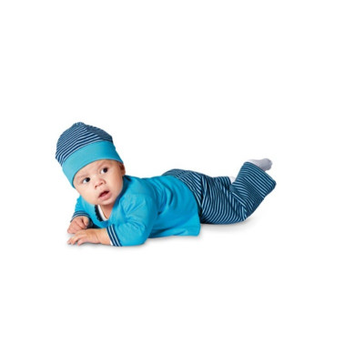 Střih Burda číslo 9451 dětské zavinovací tričko, kalhoty, čepice