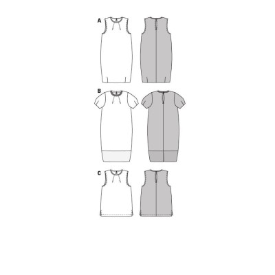 Střih Burda číslo 6914 balonové šaty, top