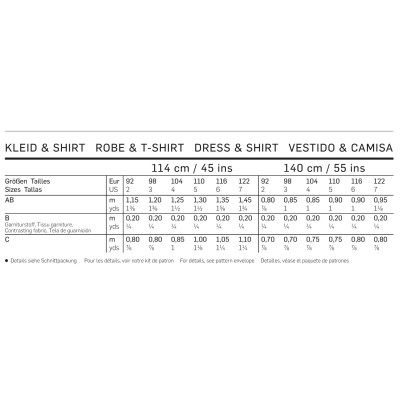 Střih Burda číslo 9438 dětské jednoduché šaty