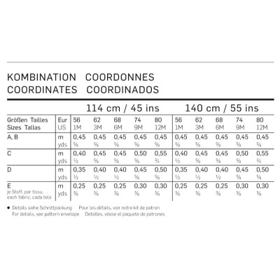 Střih Burda číslo 9423 dětské tričko, legíny, polodupačky, čepice