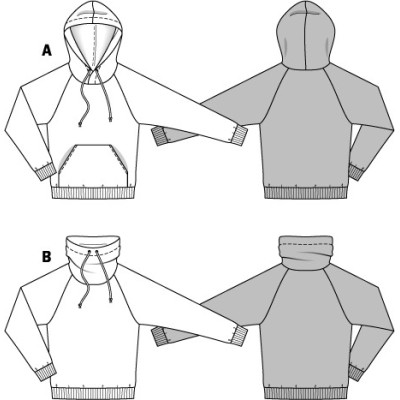 Střih Burda číslo 6718 pánská mikina