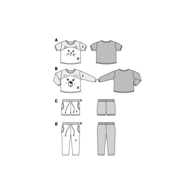 Střih Burda číslo 9326 dětské pyžamo