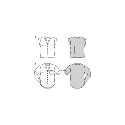Střih Burda číslo 6326 halenka, košile