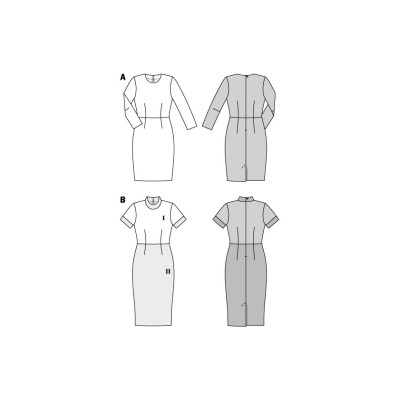 Střih Burda číslo 6267 pouzdrové šaty