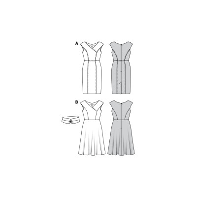 Střih Burda číslo 6236 šaty Etui, pouzdrové šaty