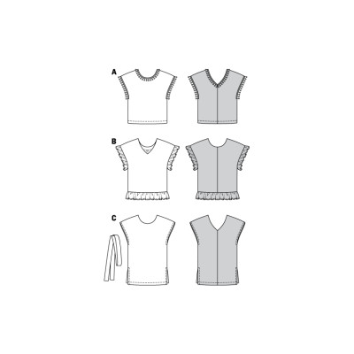 Střih Burda číslo 6204 jednoduché tričko