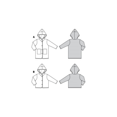 Střih Burda číslo 9289 dětský kabát s kapucí