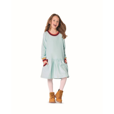 Střih Burda číslo 9286 dětské mikinové šaty