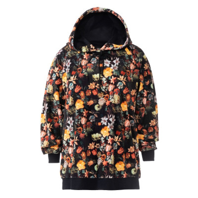 Střih Burda číslo 6195 mikina s kapucí, mikinové šaty pro plnoštíhlé