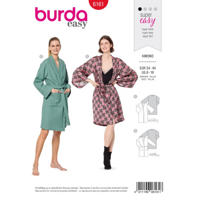 Střih Burda číslo 6161 kimono, župan