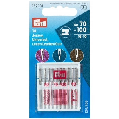 Jehly do šicího stroje, mix 10 jehel PRYM