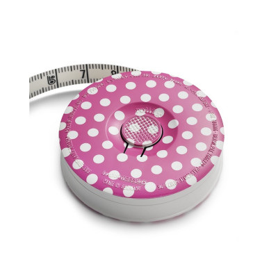 Krejčovský metr svinovací růžový 150 cm PRYM Love