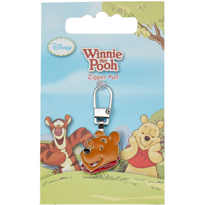 Taháček na zip Medvídek Pú, 40 x 18 mm kovový PRYM