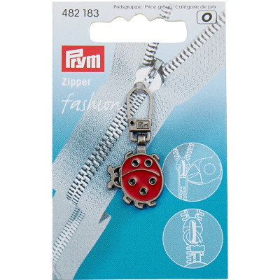 Taháček na zip beruška, 41 x 19 mm kovový PRYM