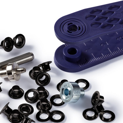 Průchodka černá s podložkou, 5 mm (40 ks) PRYM