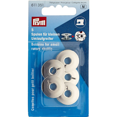 Cívky kovové 21,2 mm pro malý rotační chapač (5ks) PRYM