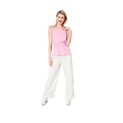 Střih Burda číslo 6121 šaty na ramínka, top na ramínka, tílko