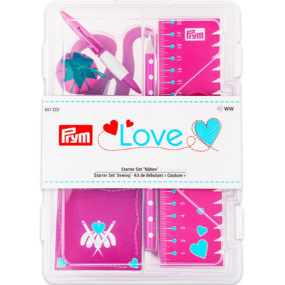 Startovací sada na šití PRYM Love, tyrkysová nebo růžová