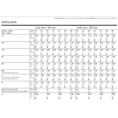 Střih Burda číslo 2471 pánský kostým na Napoleona / generála / vojáka