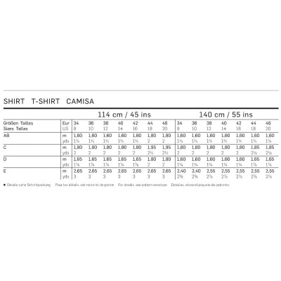 Střih Burda číslo 6990 jednoduché tričko, rolák