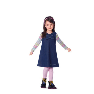 Střih Burda číslo 9447 dětské áčkové šaty, balonové šaty