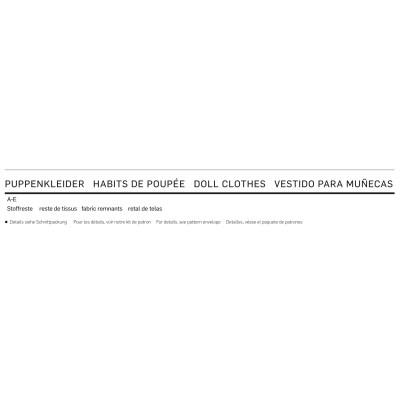 Střih Burda číslo 6960 oblečky pro panenky