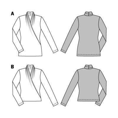 Střih Burda číslo 6838 zavinovací halenka