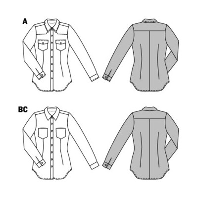 Střih Burda číslo 6849 košile, džínová košile