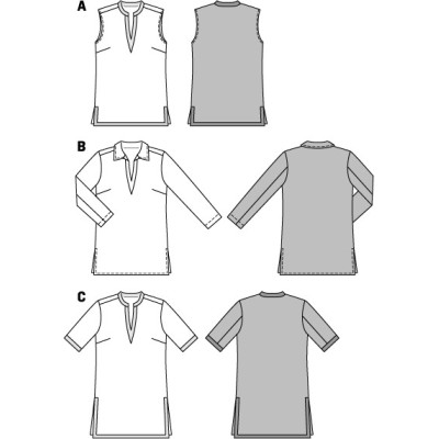 Střih Burda číslo 6809 tunika, košile