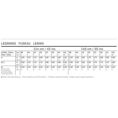 Střih Burda číslo 9415 dětské legíny