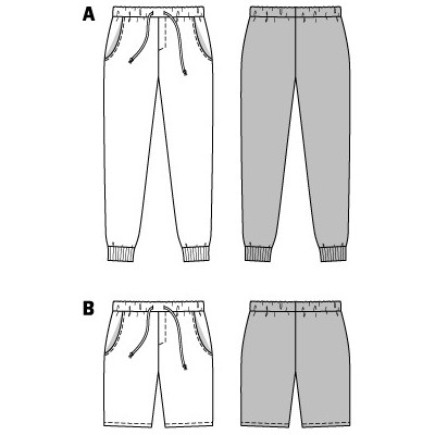 Střih Burda číslo 6719 pánské tepláky, šortky, kraťasy