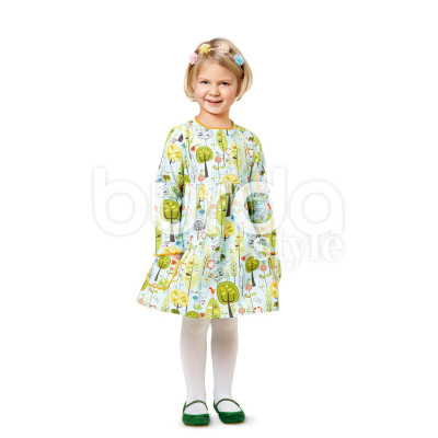 Střih Burda číslo 9373 dětské šaty s kapsami