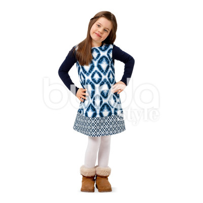 Střih Burda číslo 9380 dětské áčkové šaty