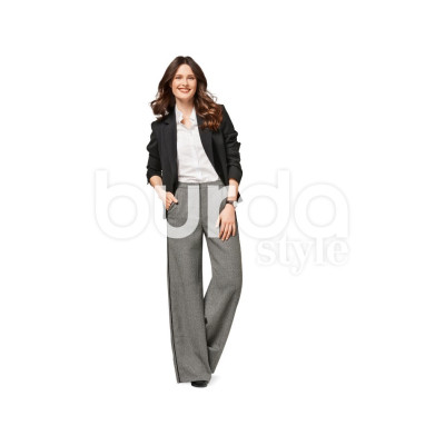 Střih Burda číslo 6470 kalhoty se širokými nohavicemi Marlene