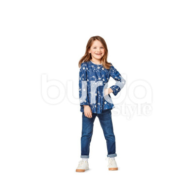 Střih Burda číslo 9350 dětská halenka, šaty